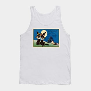 Vintage Halloween Black Cats Tank Top